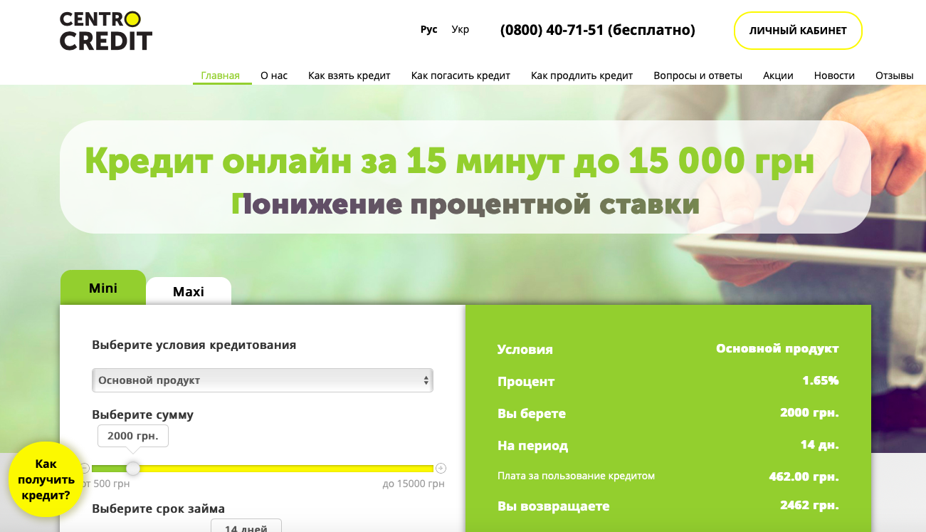 Кредити з CentroCredit: детальна інформація та відгуки