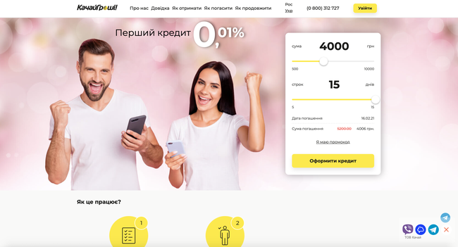 Кредити з Качай Гроші: інформація та відгуки