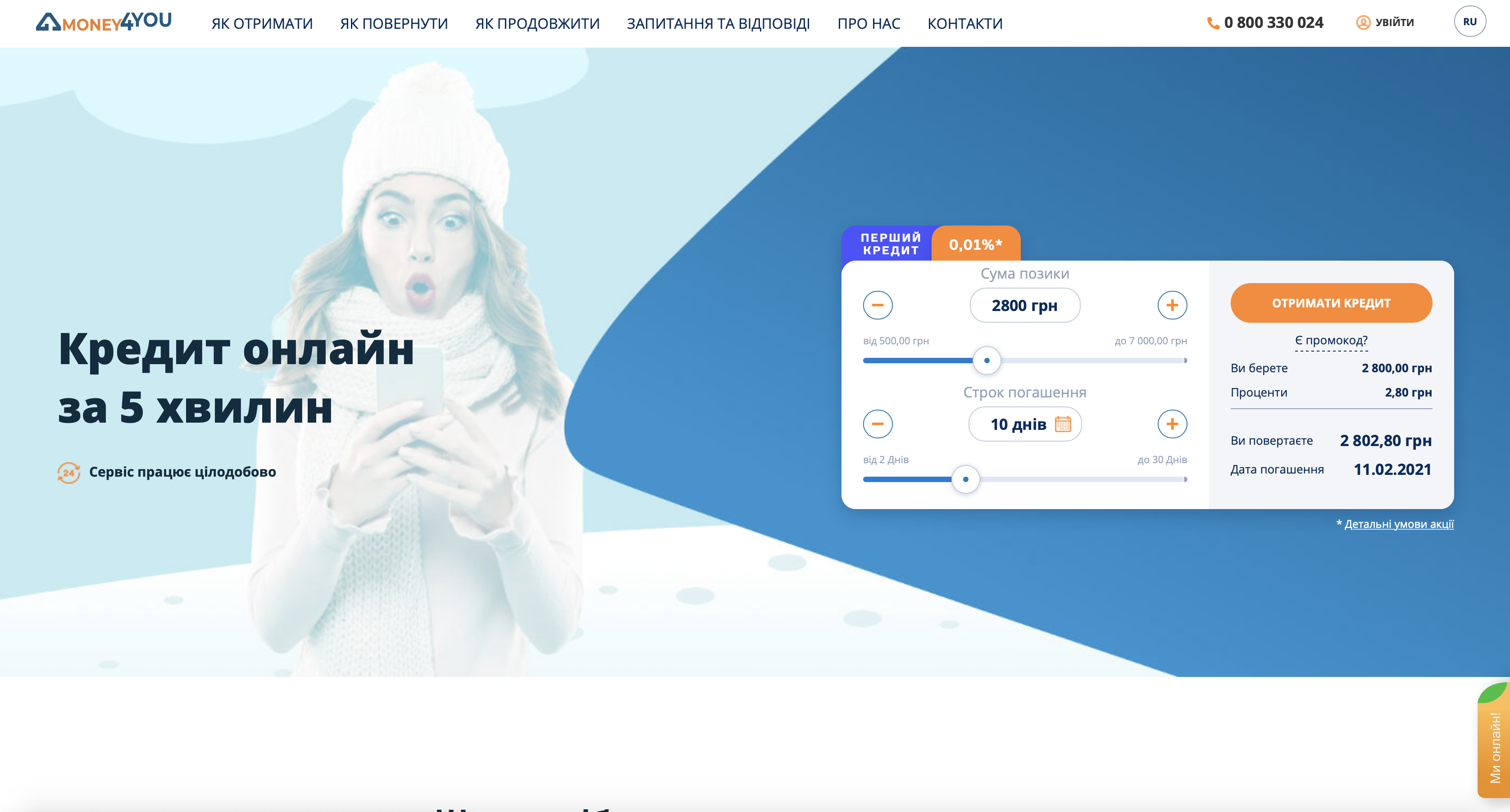 Кредити з Money4YOU: детальна інформація та відгуки